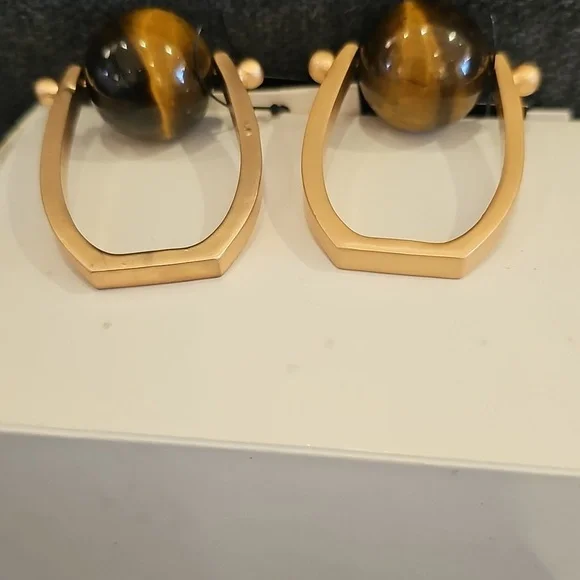 NWT Kim Seybert set of 4 tiger eye napkin ring - Picture 9 of 15